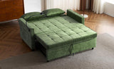 56.9" Loveseat Sofa Pull-out Sofa Bed Sleeper Sofa with a Reversible Backrest Cushion, Side Pockets, N719P208853F