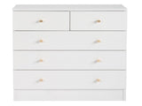 Modern Simple 5-Drawer Dresser White 18115091