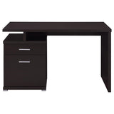 Cappuccino 2-Drawer Reversible Office Desk B062P153862