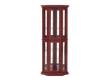 Corner Curio Cabinet Lighted Corner Display, Display Shelf Shelving Bar cabinet with Tempered 48787179