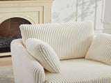 40.55''W Swivel Accent With 2 Thorw Pillows 360 Degree Swivel Round Sofa Modern Oversized Arm W1298P202213