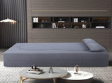 2-in-1 Convertible Sofa Bed, Full Size Folding Loveseat Couch with Soft Teddy Fabric, No Assembly W3163P322890