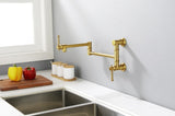 Wall mounted Filler Faucet, Modern Brass Filler Two-Attachment Wall Mount Folding Kitchen W2287P184459