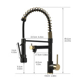Commercial Kitchen Faucet with Pull Down Sprayer, Single Handle Single Lever Kitchen Sink Faucet W1932P149180
