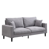 74" High Resilience three seater Sofa, Wooden Frame 3 Seat Sofa, Comfy , Modern Upholstered Sofa, W311P221220