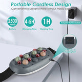 Stone Abdominal Massager - Dual Rotating Heads with 6 Red Lights, 5 Modes 3 Speeds 3 Heat Settings, 83064798