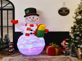 5-foot tall snowman inflatable Christmas decoration with colorful LED lights 14970903