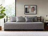6 Piece Reversible Plaid Daybed Cover Set Grey Daybed B035P266680