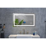 40x26 Inch LED Bathroom Mirror with Frontlit and Backlit, Wall Mounted Vanity Mirror with Smart 74284549