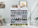 Shoe Storage Cabinet for Entryway, Free Standing Shoe Organizer with 2 Flip Drawers, Hidden Shoe 63092686