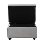 Folding Ottoman Sofa Bed Gray W2297P216470
