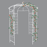 Metal Garden Arch Iron Garden Arbors Gazebo Dia 81.3'' x 114.2'' High Birdcage Shape Pergola 02566604