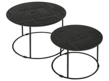 Matte Black 2-Piece Nesting Table B062P153894