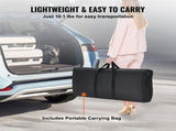 Folding Portable Bar Table with Carrying Case, Storage Shelf, and Black Skirt, 38.39" x 15.16" x 06288849