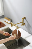 Wall mounted Filler Faucet, Modern Brass Filler Two-Attachment Wall Mount Folding Kitchen W2287P184459