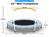36inch Mini Trampoline for Kids Ages 1-6 Indoor Outdoor Trampoline with Handle Fun for Kids 15591575
