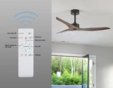 52" Outdoor Ceiling Fan Without Light with Remote Control ,3 ABS Blades Farmhouse Ceiling Fan W2352P204464
