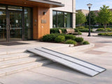 10 ft Heavy-Duty Folding Wheelchair Ramp, Portable Access Ramp for Home Steps, Doorways & Handicap 56796391