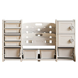 Kids Toy Storage Organizer 8 storage cabinet Removable Toy Bins, 4-Tier Book organizers Storage and W509P227267