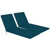 2PCS Set Outdoor Lounge Chair Cushion Replacement Patio Funiture Seat Cushion Chaise Lounge W419P311811