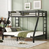 ZNTS Metal Twin XL over Queen Bunk Bed for Teens and Adults,Space-Saving/Noise Reduced/No Box Spring W1307P224458