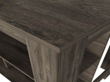 DEPOT E-SHOP Delos Kitchen Island, Four Legs, Three Shelves, Dark Brown B097132965