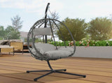 Egg Chair Stand Indoor Outdoor Swing Chair Patio Wicker Hanging Egg Chair Hanging Basket Chair 02912157