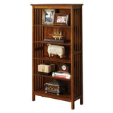 Gorgeous Styling Antique Oak Finish 1pc Media Solid wood Storage Books 5-Shelves Open Cabinet B011P191545