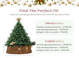 Handcrafted Openwork Woven Hyacinth Wicker Christmas Tree Collar - Rattan Xmas Tree Skirt & Stand 55437272