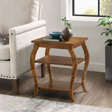 Walnut 2-shelf End Table B062P181376