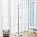 Main Stainless Steel Spray Painted Hanger, Modern Silver Stainless Steel Coat Rack, Solid Wood W1151P276821