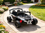 White 12V Electric Kids UTV Ride On Truck Battery Powered with Rear Suspension, Parental Remote for 64266350