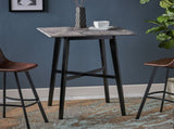 Modern Bar Height 42" Dining Table, Rubberwood Legs and Laminate Table Top, Paladina Marble Finish, 65503.00