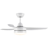 ZNTS 42 inch indoor white ceiling fan with LED light W1367P146456