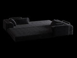 78.7-Inch Convertible Sleeper Sofa Bed with Cylindrical Pillow, Chenille Folding Mattress Couch with W834P337413