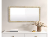 Natural Rattan Rectangle Wall Mirror B035129254