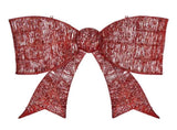 Pre-lit Outdoor Giant Bowknot Christmas Decoration, Lighted Metal Frame with 124 Warm White LED 60315865