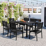 ZNTS High-quality Steel Outdoor Table and Chair Set, Suitable for Patio, Balcony, Backyard. 52937466