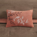 7 Piece Faux Suede Comforter Set Coral King B03596818