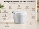 Smart Toilet With Bidet Built In, One-piece Bidet Toilet Auto Flush, Auto Open/Close,Heated W3598P508851