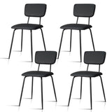 ZNTS Set of 4 Modern Padded Dining Chairs for Kitchen Bar Office Chair, Black 41140810