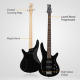 ZNTS 44 Inch GIB 4 String H-H Pickup Laurel Wood Fingerboard Electric Bass 31608451