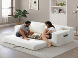 Memory Foam Cloud Loveseat Sofa, 2 in 1 Convertible Folding Couch Bed, No Assembly Compressed W2677P395121