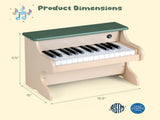 25-Key Kids Piano Keyboard - Realistic Sound & Finger-Sized Keys, Wooden Educational Toy for 3 90415903