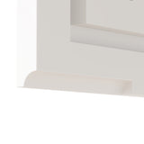 White Particleboard LED Mirror Cabinet , Acrylic Frame, Double Doors, 7 Shelves, with 47514646