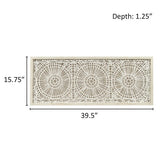 Framed Medallion Rice Paper Shadow Box Wall Decor B035129216