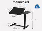 Adjustable Overbed Table with Wheels, Mobile Rolling Laptop Desk, Tilting Bedside Table for Laptop, 93475931