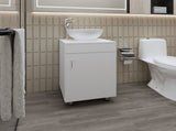 FM FURNITURE Loli Bathroom Vanity with Integrated Sink, White B128P293885