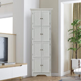 ZNTS Tall Storage Cabinet with Doors and 4 Shelves for Living Room, Kitchen, Office, Bedroom, Bathroom, W1693111249