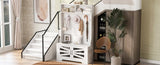 U-Can 43.3'' Entryway Bench with Coat Rack, 3-in-1 Design and Adjustable Shelves, Hall Tree with 7 N724P264668K